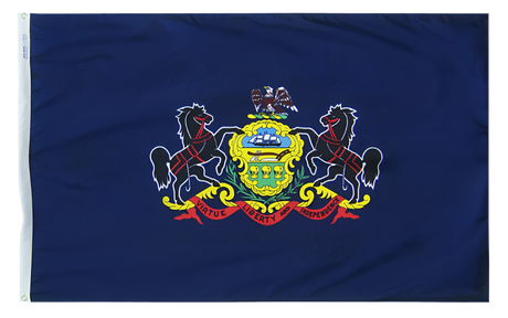 Pennsylvania - State Flag (finished with heading and grommets)