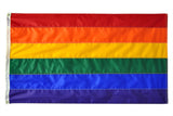 Rainbow Flag (Pride Flag) with Heading and Grommets
