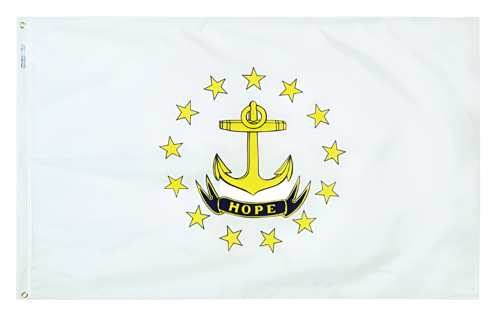 Rhode Island - State Flag (finished with heading and grommets)