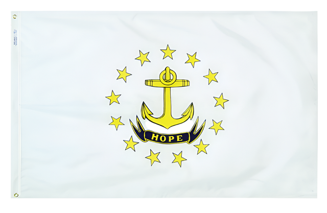 Rhode Island - State Flag (finished with heading and grommets)