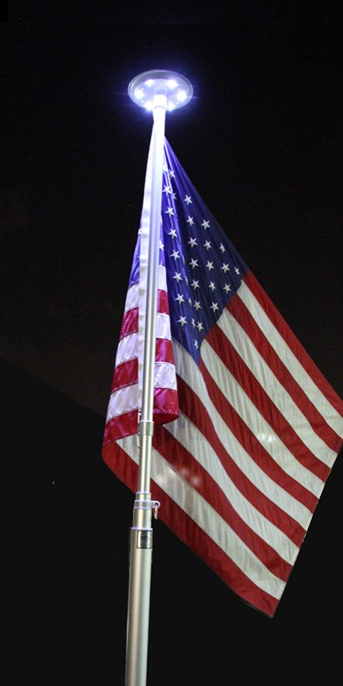 Flagpole with Solar Light