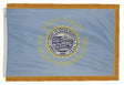 South Dakota flag with pole sleeve and fringe