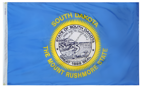 South Dakota - State Flag (finished with heading and grommets)