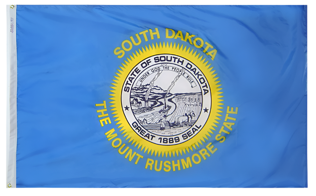 South Dakota - State Flag (finished with heading and grommets)