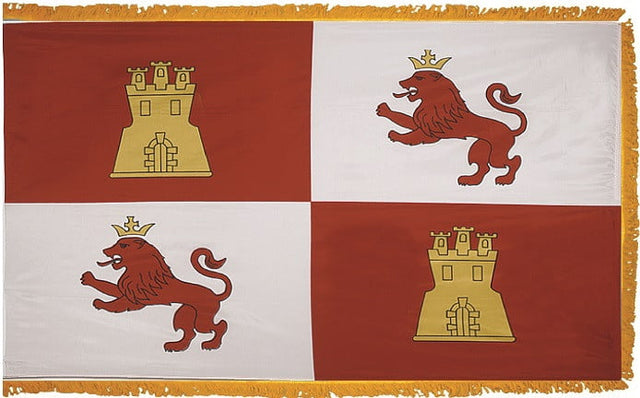 Spain Lions Castles - Fringed Flag