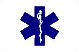 Star of Life Flag - 3'x5' - For Outdoor Use