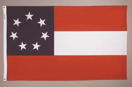 1st National Confederate (Stars and Bars) Flag - 3'x5' - For Outdoor Use