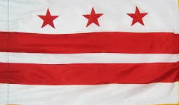 District of Columbia - Territory Flag with Pole Sleeve - For Indoor Use