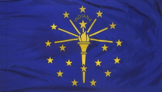 Indiana - State Flag with Pole Sleeve - For Indoor Use