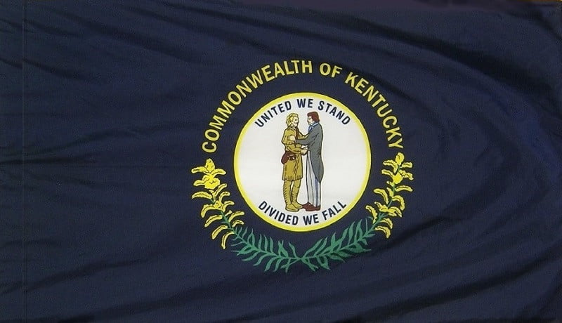 Kentucky - State Flag with Pole Sleeve - For Indoor Use