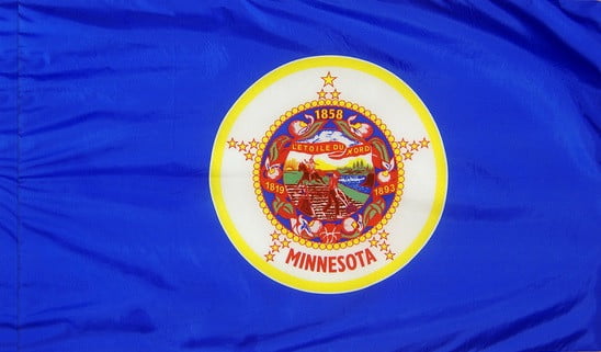 Minnesota - Historic State Flag with Pole Sleeve - For Indoor Use