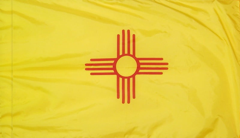 New Mexico - State Flag with Pole Sleeve - For Indoor Use