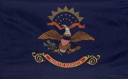 North Dakota - State Flag with Pole Sleeve - For Indoor Use