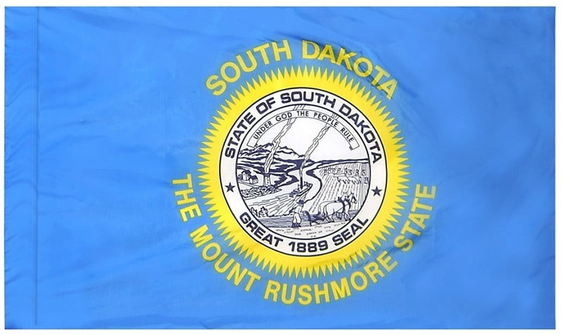 South Dakota - State Flag with Pole Sleeve - For Indoor Use