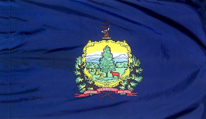 Vermont - State Flag with Pole Sleeve - For Indoor Use