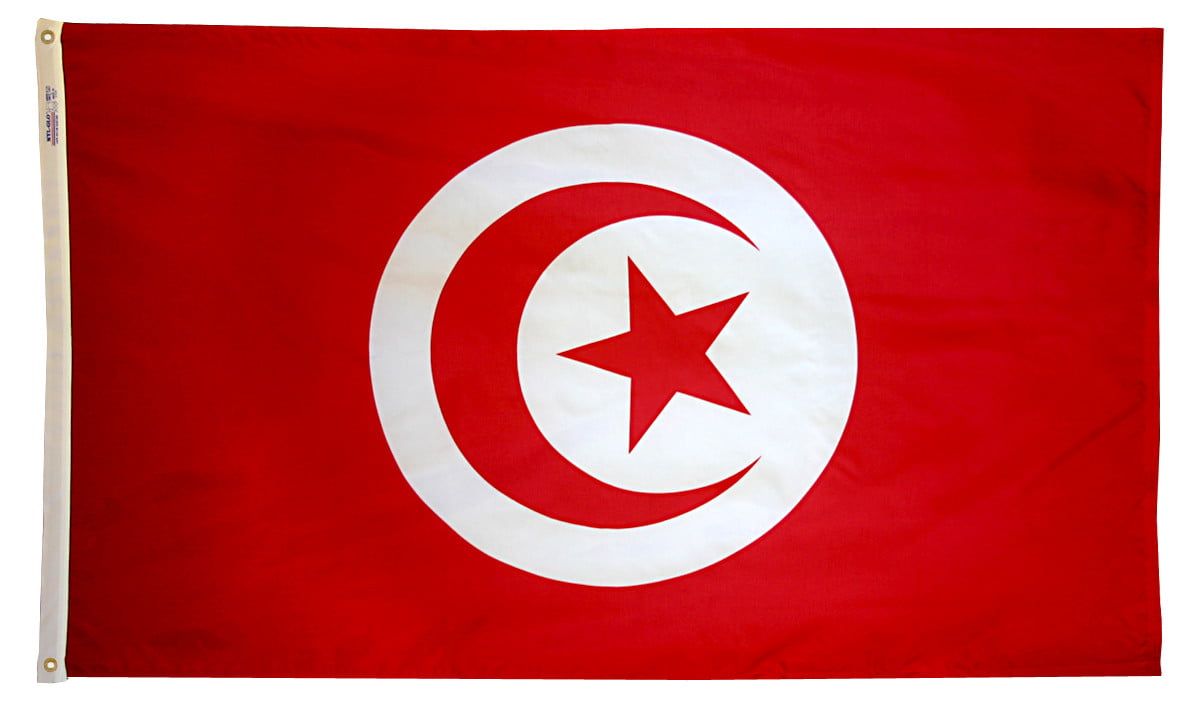 Tunisia - Outdoor Flag with heading & grommets