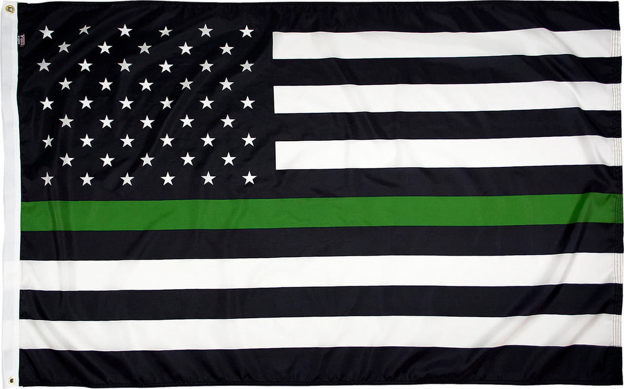 Thin Green Line American Flag
