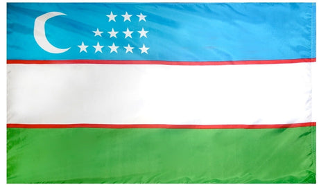 Uzbekistan - Outdoor Flag with heading & grommets