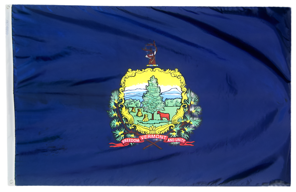 Vermont - State Flag (finished with heading and grommets)