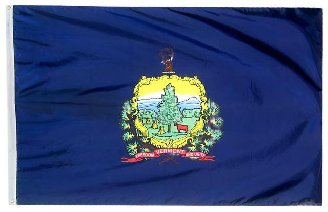 Vermont - State Flag (finished with heading and grommets)