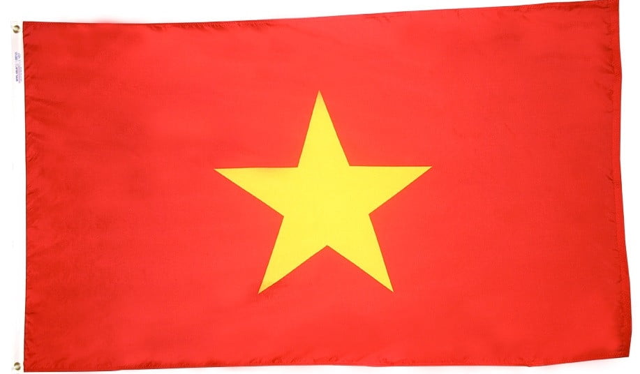 Vietnam - Outdoor Flag with heading & grommets