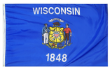 Wisconsin - State Flag (finished with heading and grommets)