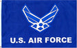 Air Force Wings Flag with Blue Background (Heading and Grommet Style)