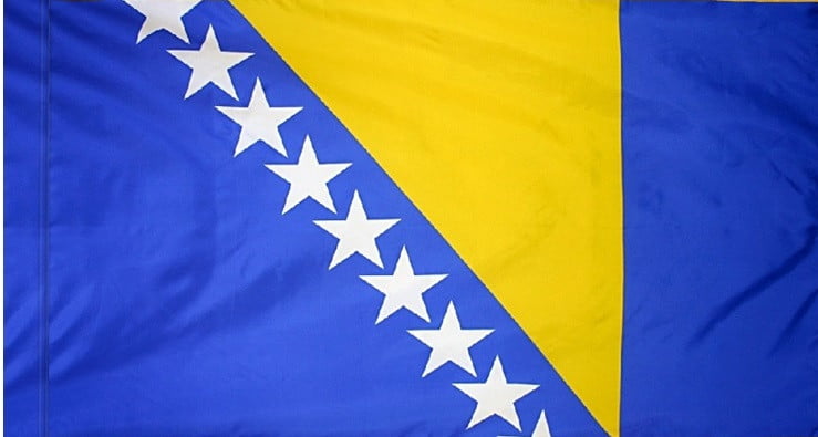 Bosnia-Herzegovina - Flag with Pole Sleeve