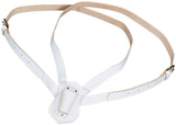 Carrying Belt Leather Double Strap White