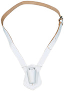 Carrying Belt Leather Single Strap White