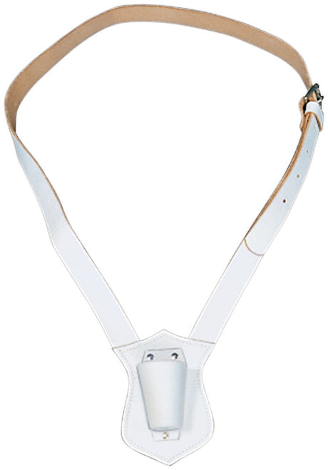 Carrying Belt Leather Single Strap White