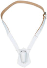 Carrying Belt Leather Single Strap White