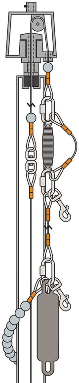 Cutaway Illustration for Internal Halyard for Flagpoles 40' through 80'