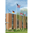 Five Architectural Aluminum Flagpoles with External Halyard