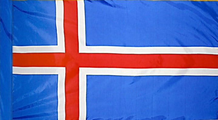 Iceland - Flag with Pole Sleeve