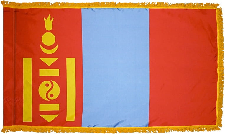 Mongolia - Fringed Flag