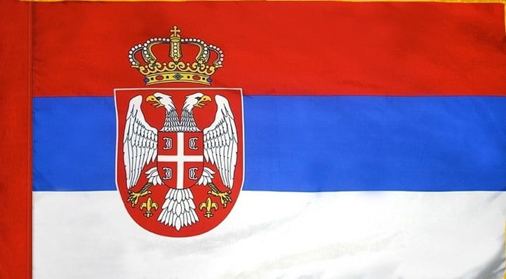 Serbia - Flag with Pole Sleeve