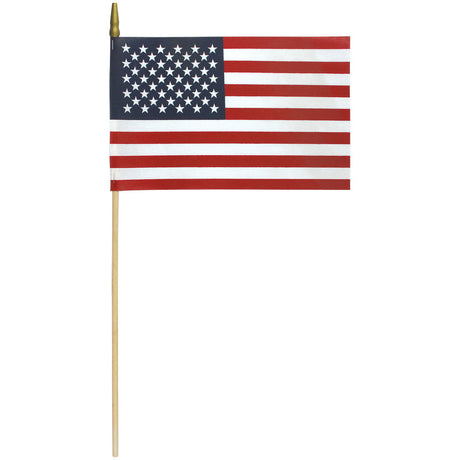 Unhemmed Grave Marker American Flags