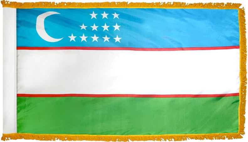 Uzbekistan - Fringed Flag