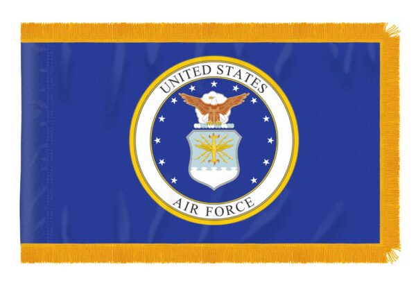Air force flag with fringe - for indoor use
