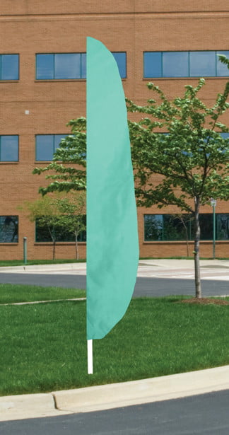 Flutter Flag in Solid Color - Aqua - 26"x12' - For Outdoor Use