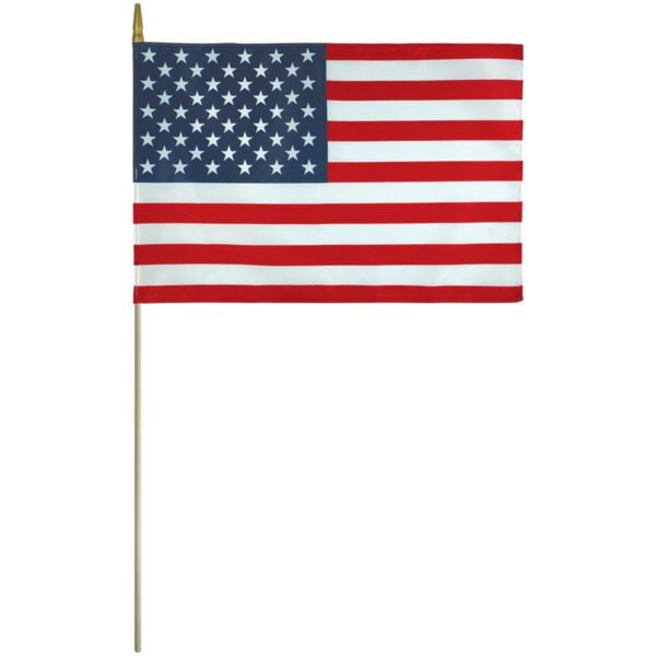 American grave marker flag - hemmed