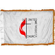 United Methodist Flag with Fringe - For Indoor Use