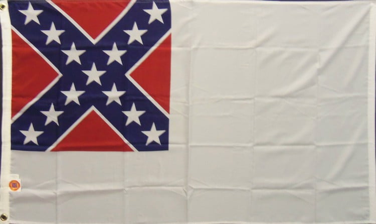 2nd National Confederate Flag - 3'x5' - For Outdoor Use