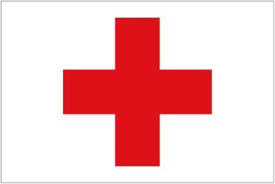 Red cross flag - 3'x5' - for outdoor use