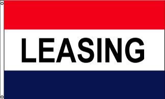 "leasing" message flag - 3'x5' - for outdoor use
