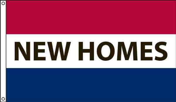 "New Homes" Message Flag - 3'x5' - For Outdoor Use
