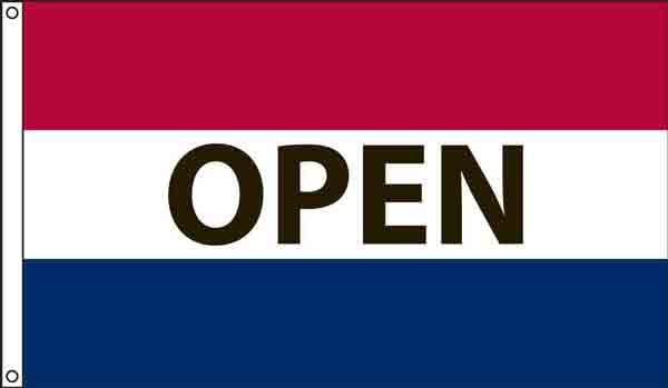 "Open" Message Flag - 3'x5' - For Outdoor Use