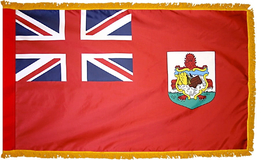 Bermuda Flag with Fringe - For Indoor Use