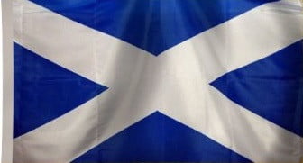 Scotland st. Andrew cross flag with pole sleeve - for indoor use